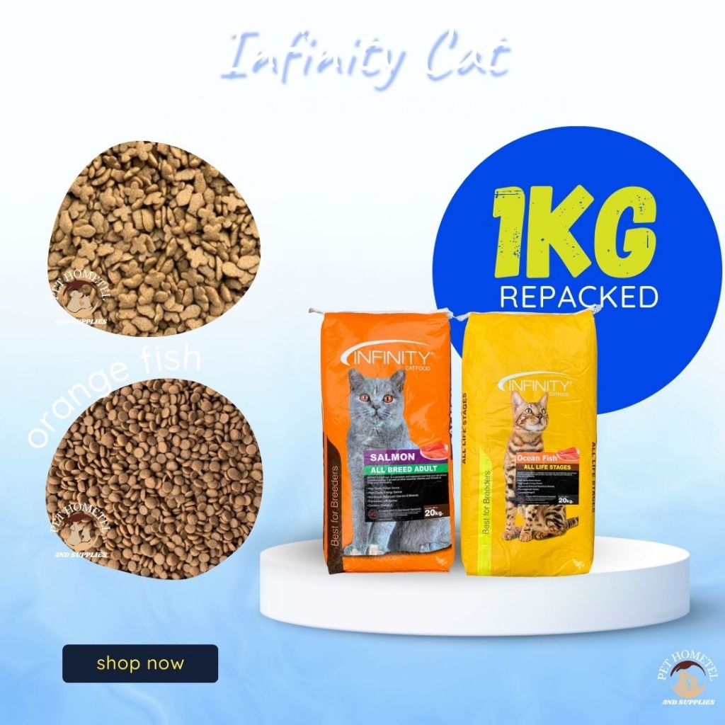 INFINITY CAT SALMON / OCEAN FISH 1KG REPACKED | Shopee Philippines
