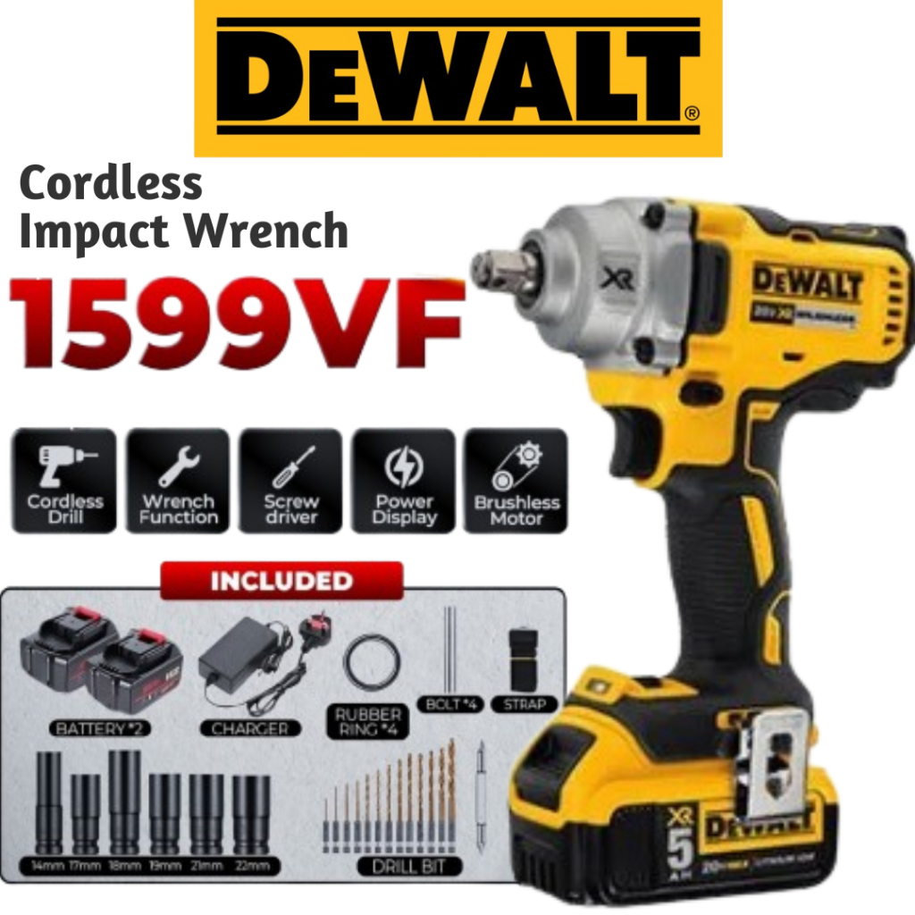 Dewalt Electric Impact Wrench 48v BrushIess Cordless Impact Driver