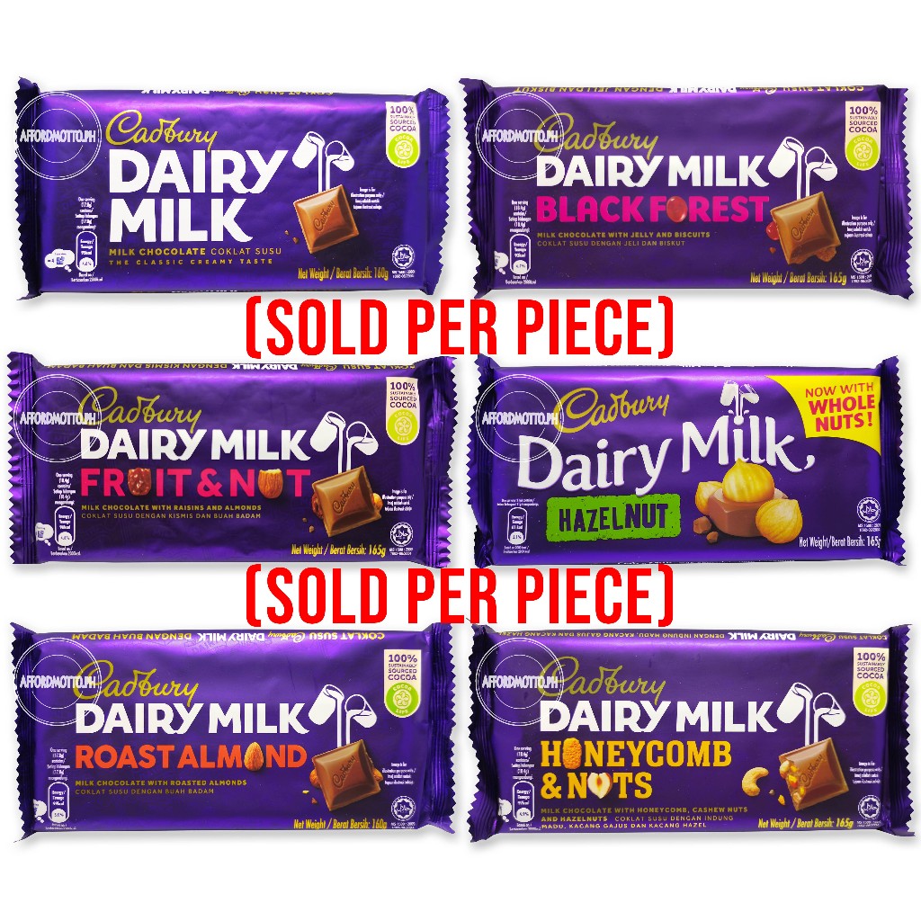 Cadbury Dairy Milk 160g SOLD PER 1PC (chocolate/hazelnut/fruit&nut