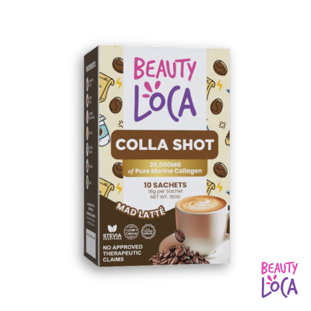 Original BEAUTY LOCA COLLA SHOT Mad Latte with 25,000mg of Pure Marine ...
