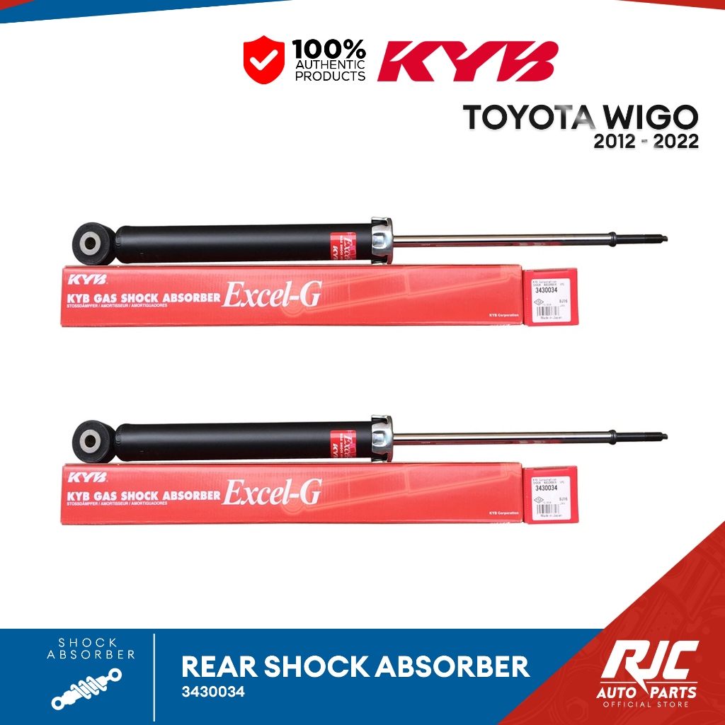 KYB SHOCK ABSORBER TOYOTA WIGO REAR 2012-2022 3430034 1set | Shopee ...