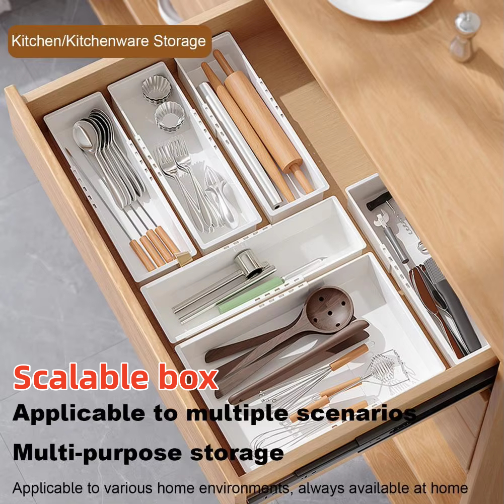 Expandable Drawer Organizer Retractable Smooth Pulling Drawer Insert ...