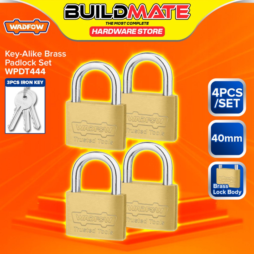 BUILDMATE Wadfow 40MM Key-Alike Brass Padlock Set 2PCS / 4PCS Short ...