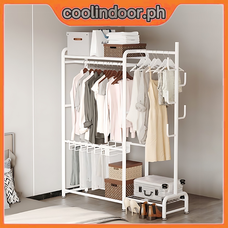 Floor-standing Clothes Hanger Coat rack Bedroom Clothes Hanger Multi ...