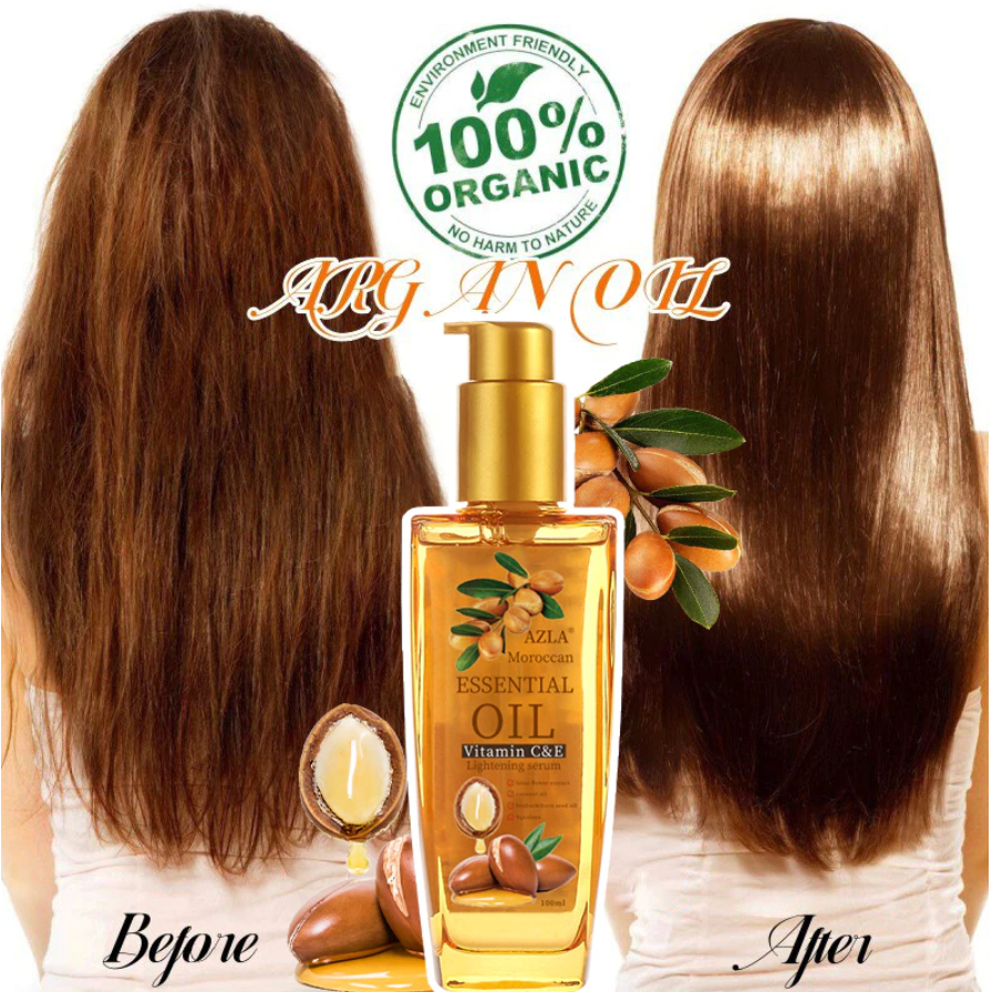 AZLA Moroccan Argan Oil Hair Serum Vitamin E for Dry Frizzy Newly ...