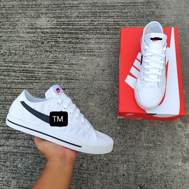 Court Legacy Canvas (White/Black/White) | Shopee Philippines