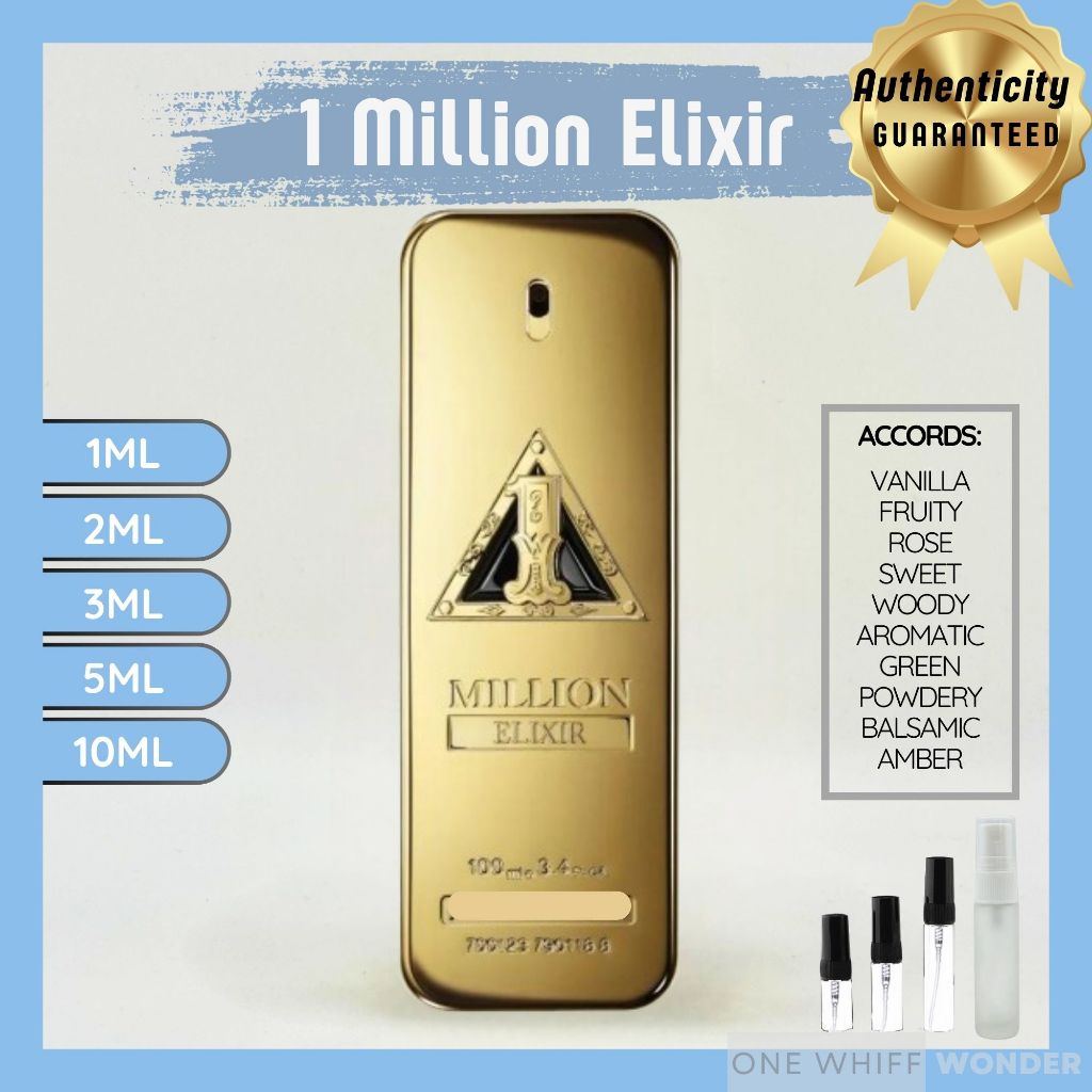 1 Million Elixir (1mL, 2mL, 3mL, 5mL or 10mL) ONE WHIFF WONDER | Shopee ...