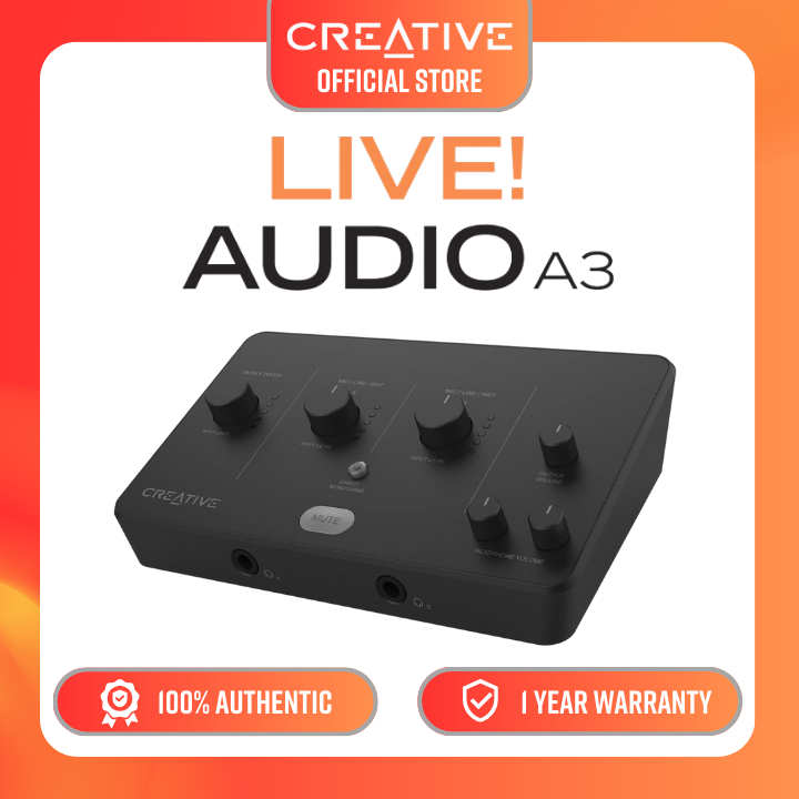 Creative Live! Audio A3 USB Audio Interface with High-Resolution ...