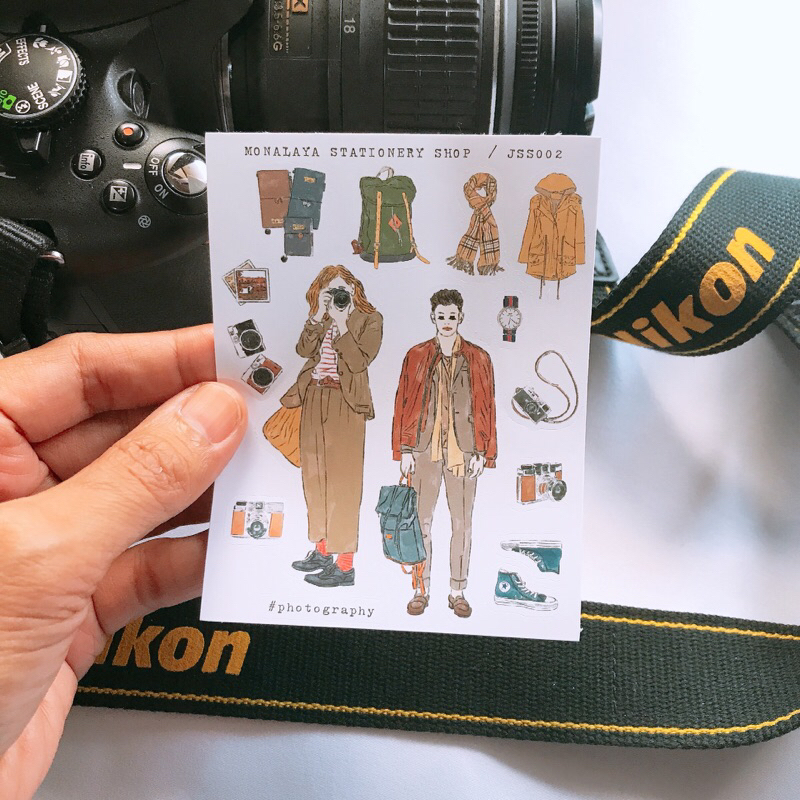 Photography Themed Sticker Sheet for Journaling by Monalaya Stationery ...