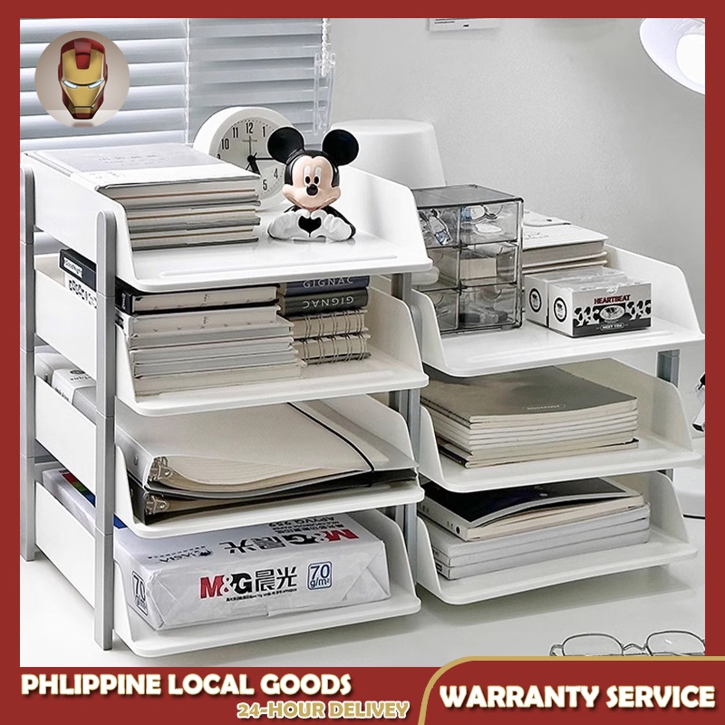3 Layer File Storage Rack Desktop Document Certificate Storage Box Home ...