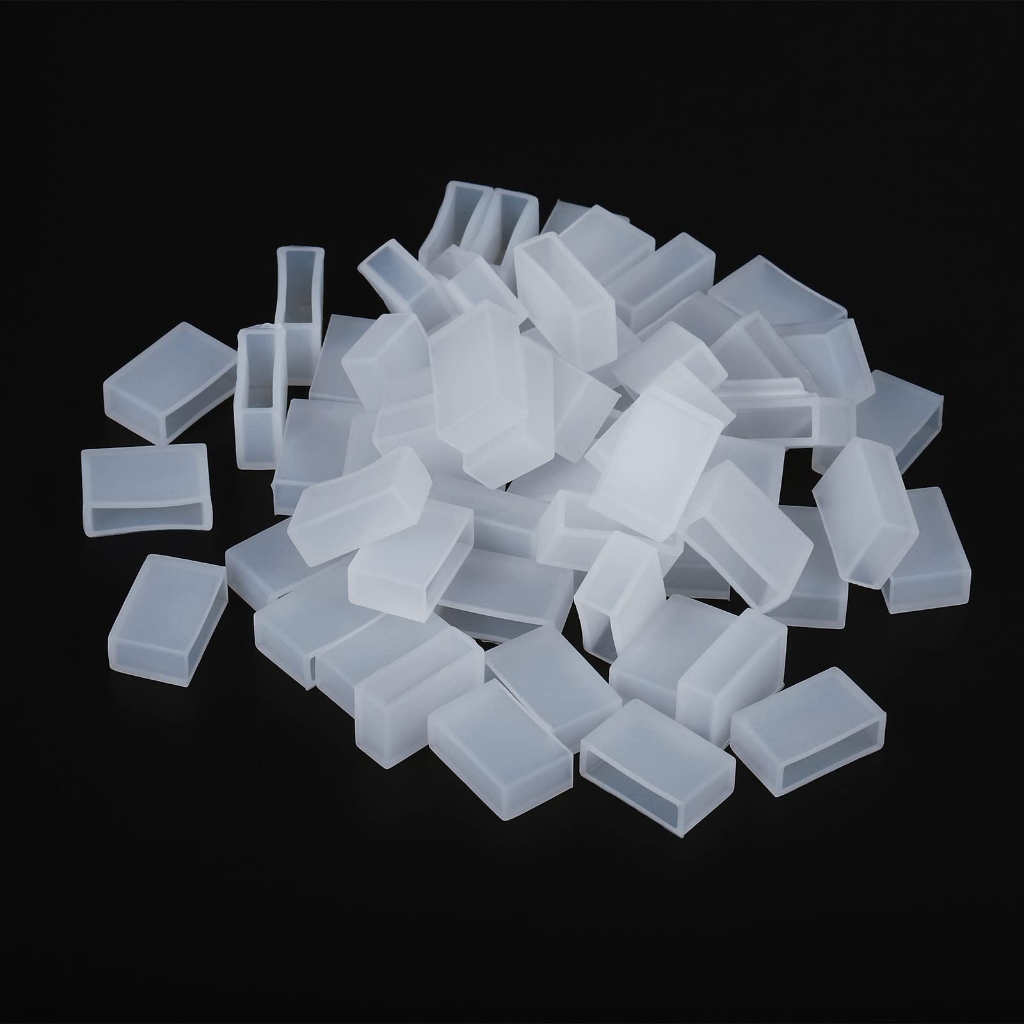 50PCS LED Strip Light End Cap Waterproof Silicone Plug Cover LED Neon ...