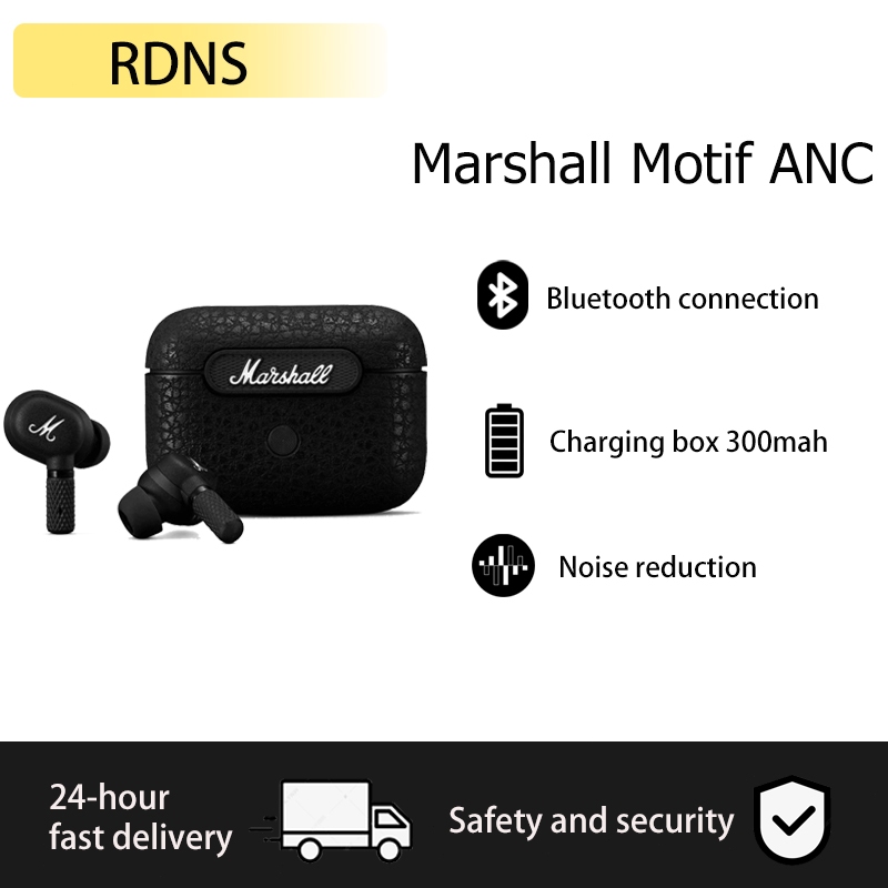 Cuffie Bluetooth Marshall Motif ANC, Cancellazione Attiva Del Rumore, True Wireless