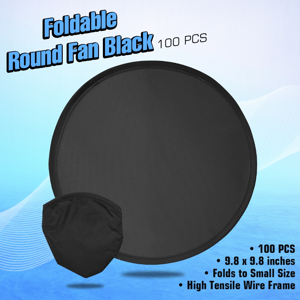 Printable Round Fan Black Full Color 100pcs | Shopee Philippines