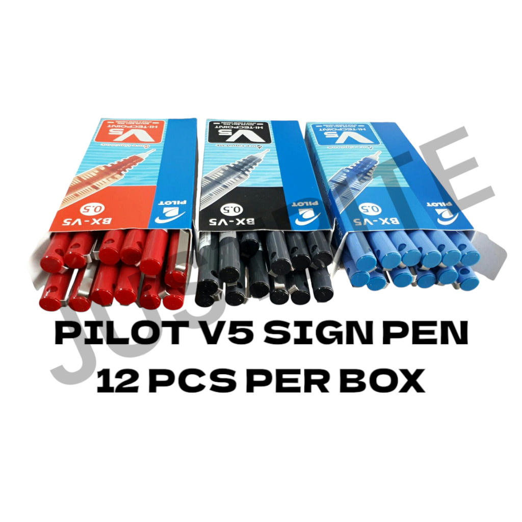 100% AUTHENTIC Pilot V5 Sign Pen 0.5 mm Made in Japan 12 pieces or 1 ...