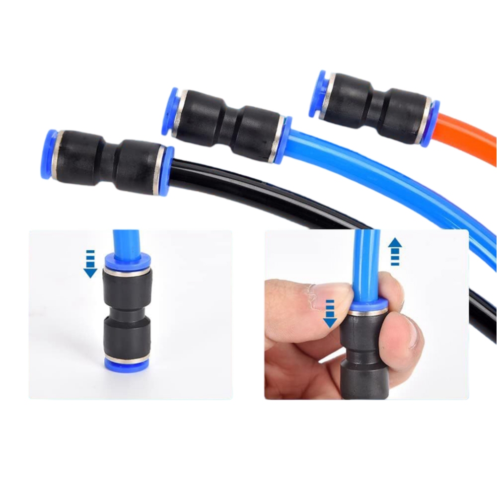 40PCS Pneumatic Fittings Connector Plastic Straight Push Quick Connect ...