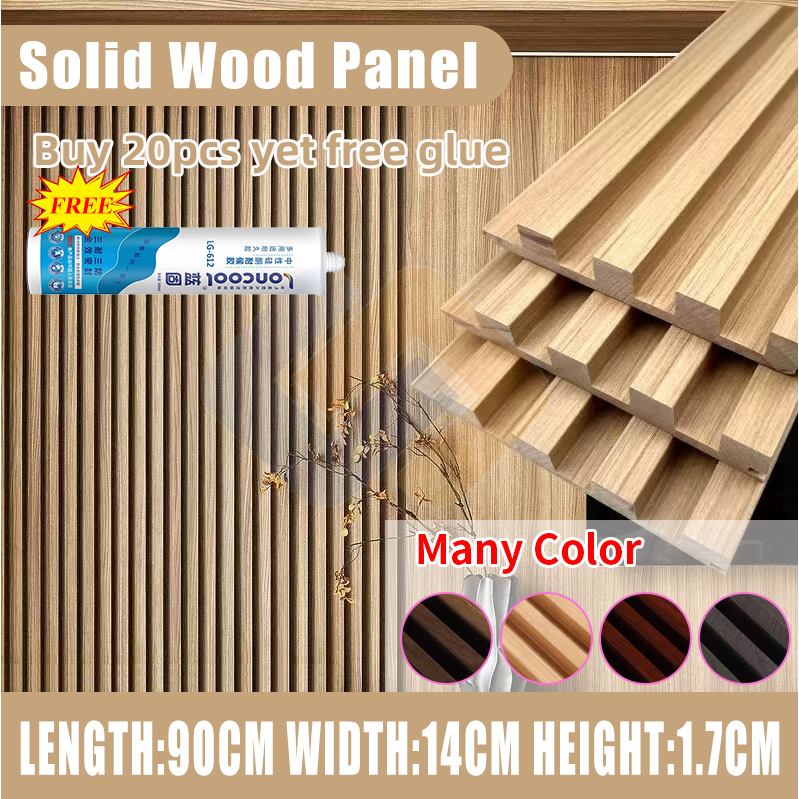 [PH STOCK] Solid Wood Wall Board Grille Wall Panel Background Wall ...