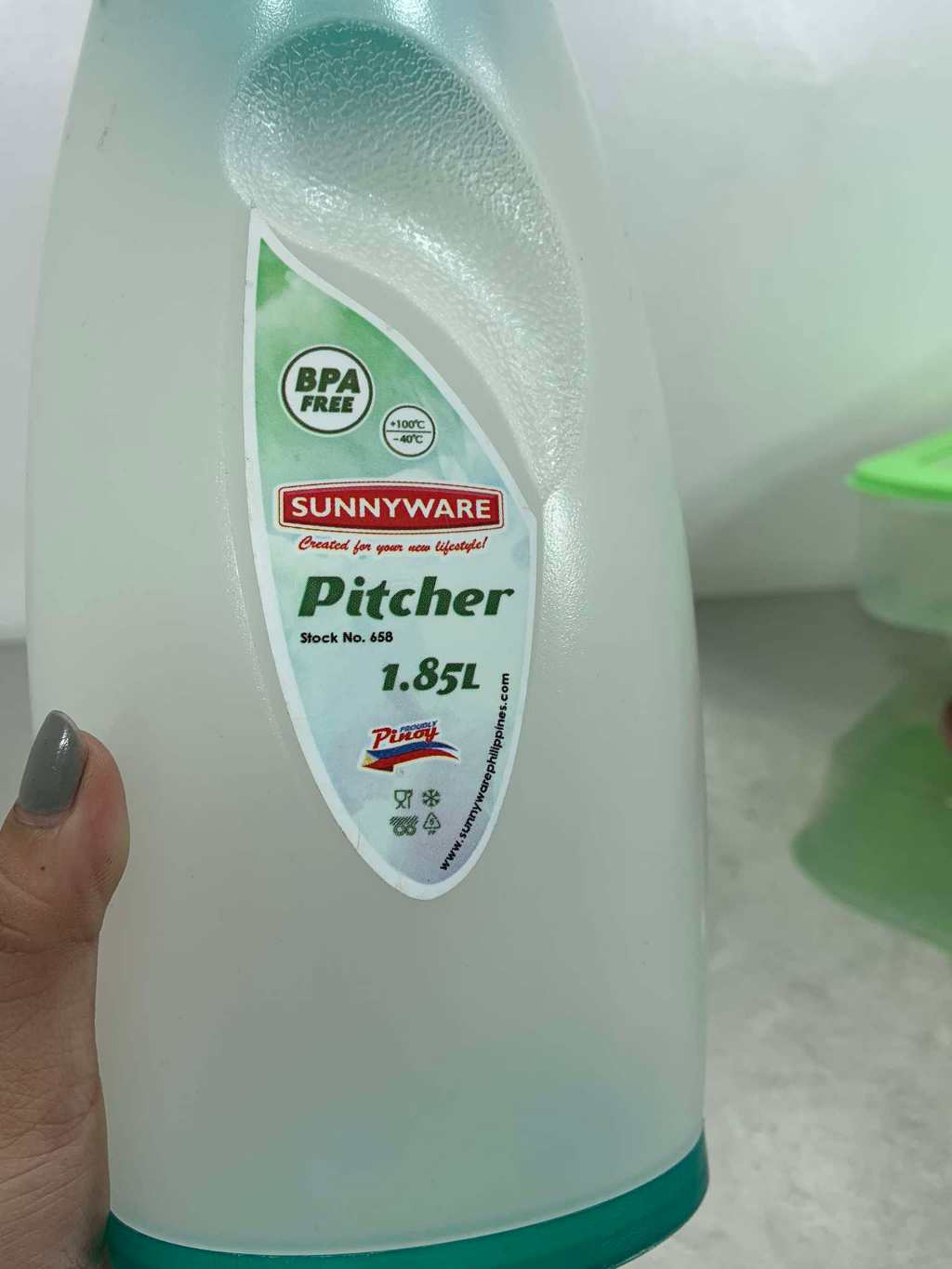 Plastic SunnyWare Pitcher wide Opening with and without Handle(BPA FREE ...