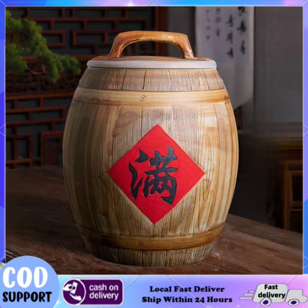 25KG Rice Dispenser Rice Storage Box Rice Organizer Ceramic jar Insect ...