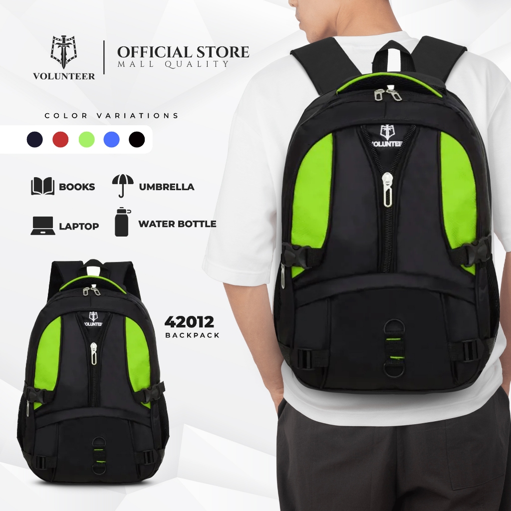 VOLUNTEER School Bag Simple Style College Backpack Large Capacity Bags  Waterproof High Quality 42012