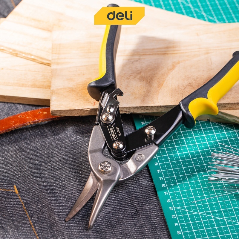 Deli Tools Straight Aviation Snip Cutter Aviation Scissors 10 inches ...