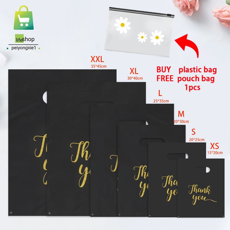 Plastic bag printed 97 ~100 pcs per pack for gift/bussiness thank you ...