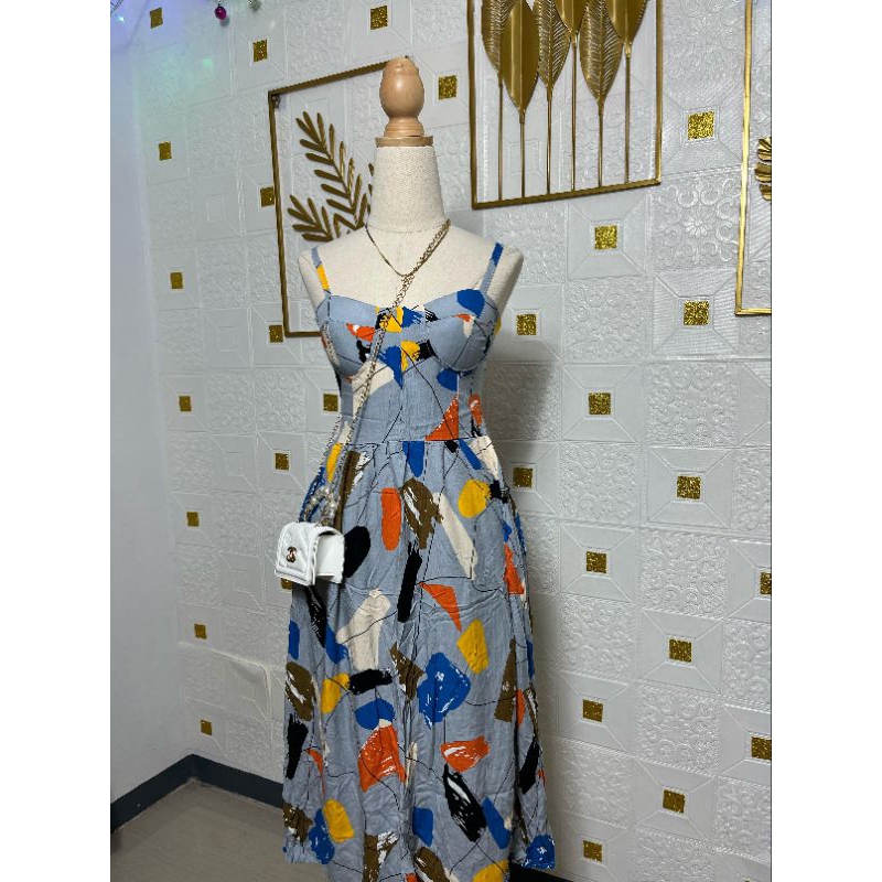 Pearl Padded Casual Bustier Maxi Dress for Woman Adjustable Strap Fit Small to Semi large Shopee Philippines