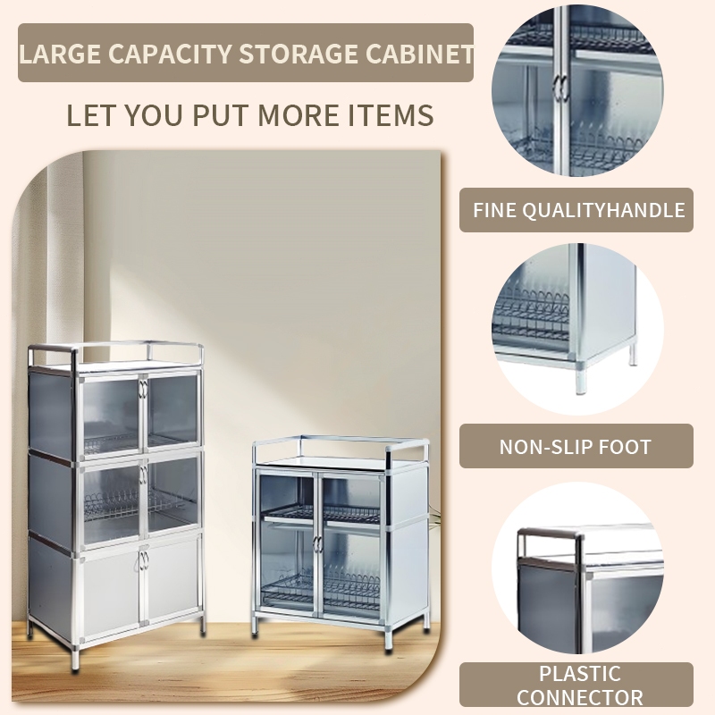 Aluminum alloy storage cabinet rack multifunctional thickened cabinet ...