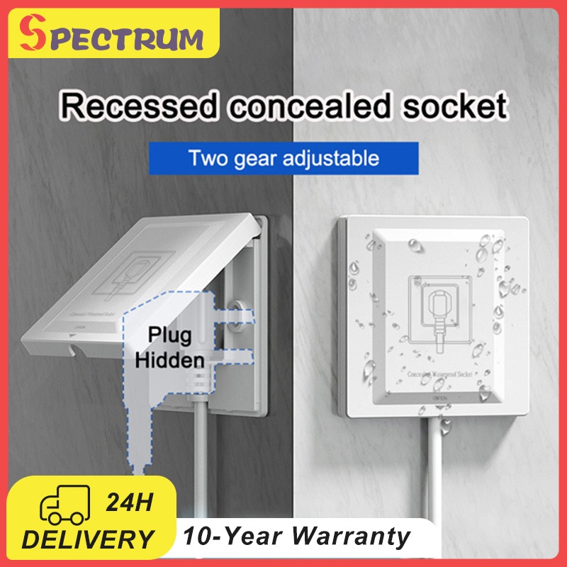 Hidden Wall Socket Recessed Household Wall Socket Type 86 Kitchen ...