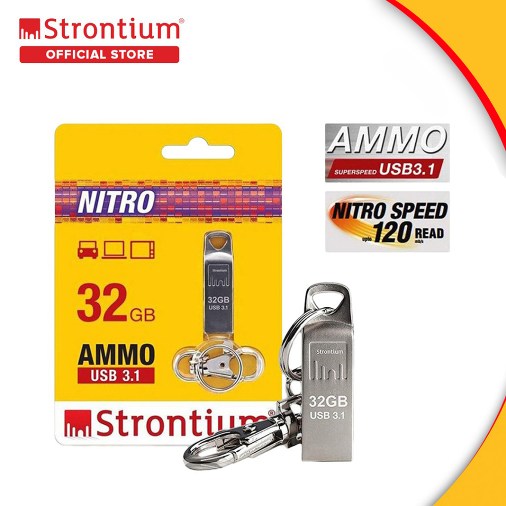 Strontium Ammo Series SR32GSLAMMOY USB 3.1 32GB (Silver) | Shopee ...