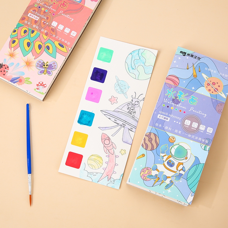 12/22 Sheets Painting Coloring Book Set with Paintbrush Graffiti ...