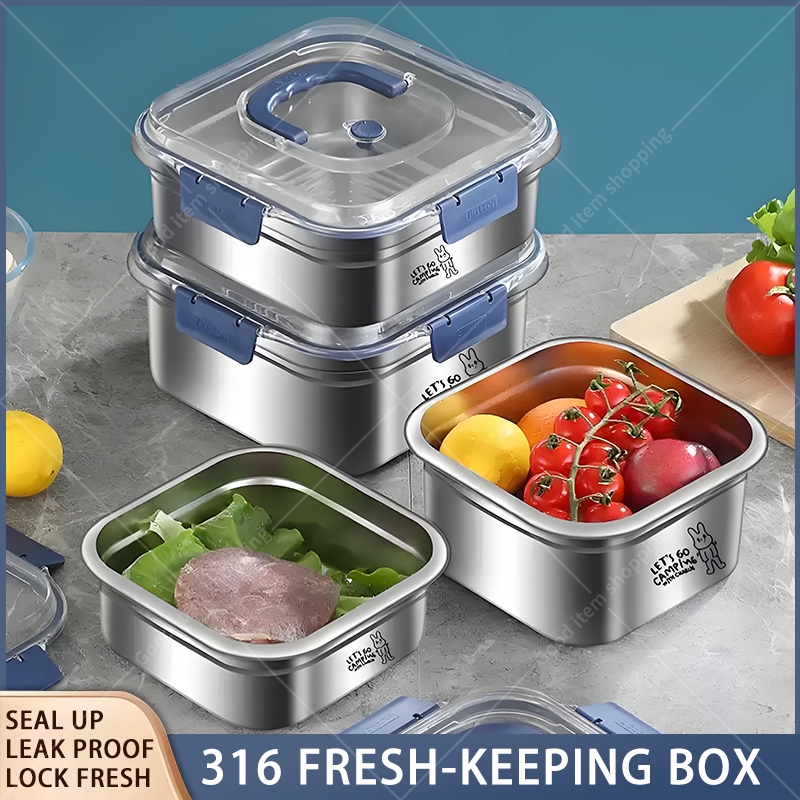 Insulated box 316 Stainless Steel Food container Box Sealed High ...