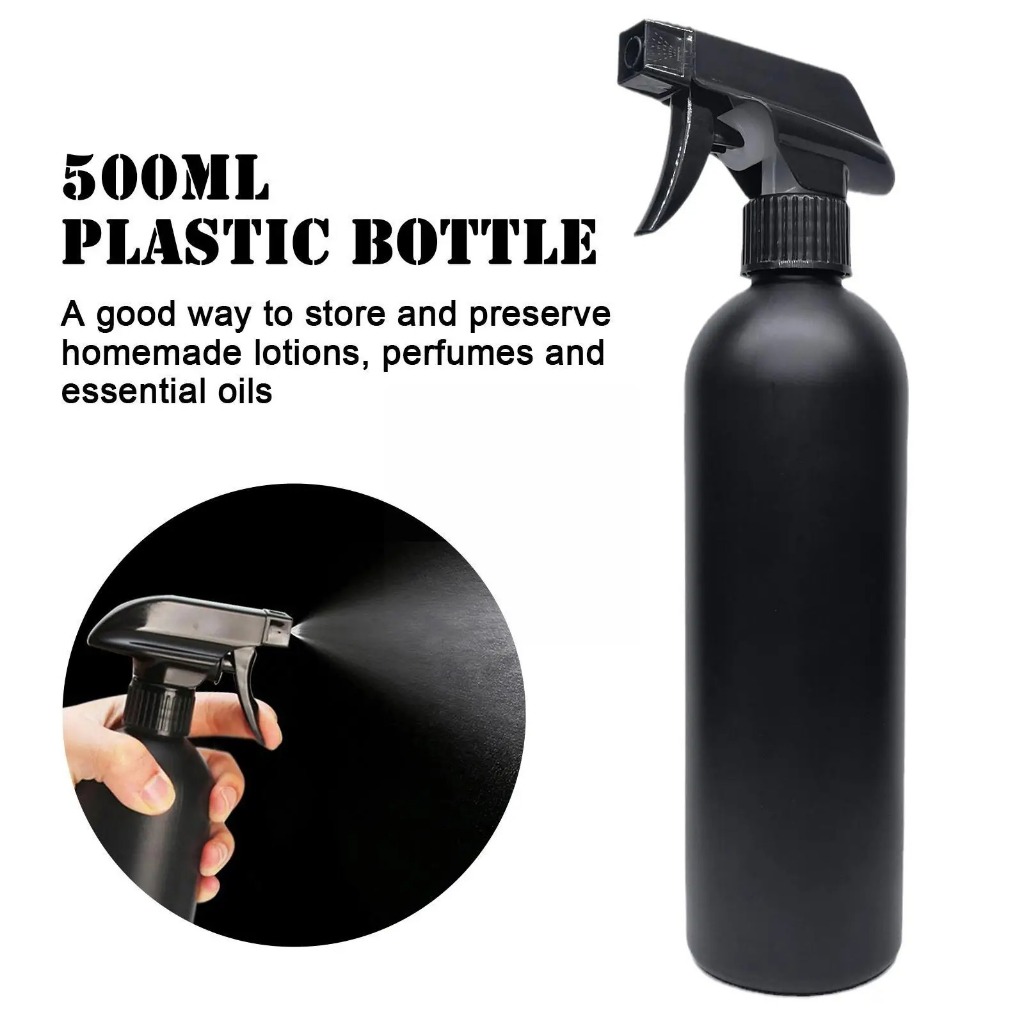 500ml Powerful Mist Sprayer Black Trigger Bottle MultiFunctional Nozzle ...