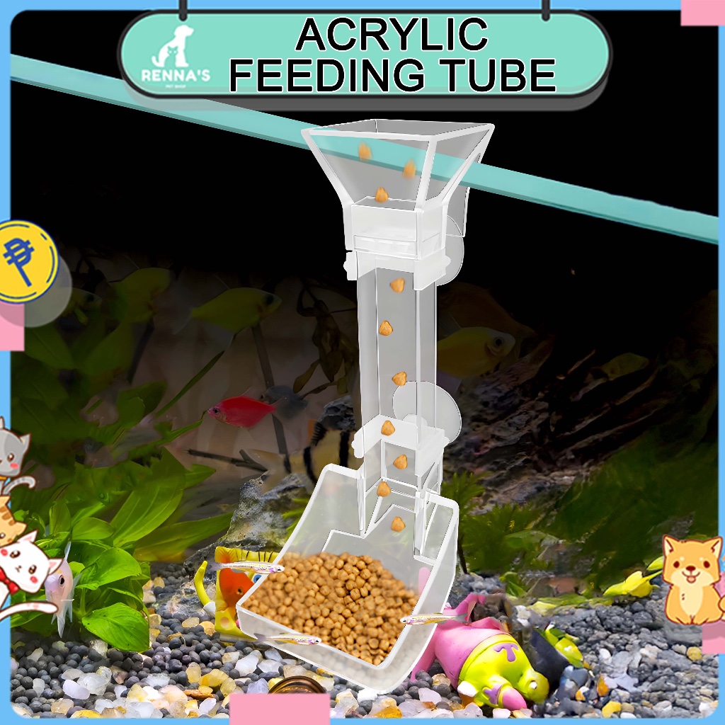 Renna's Fish Tank Feeder Tube Acrylic Spot Drop Esophagus Sinking Anti ...