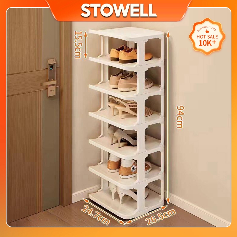 STOWELL Shoe Storage Organizer Rack Easy Assemble Slim Shoe Rack ...