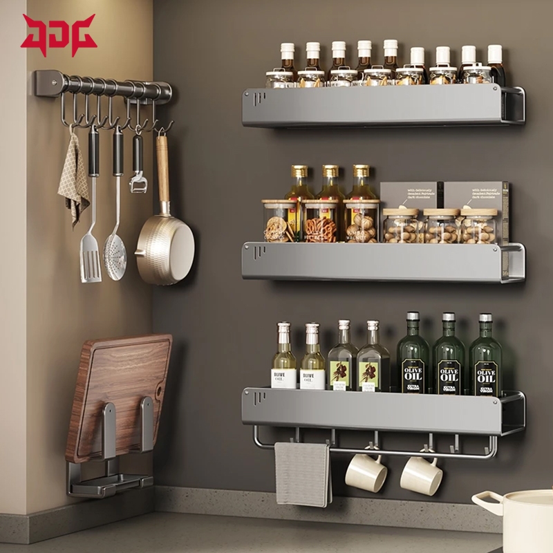JDG Kitchen storage rack wall mounted knife holder chopstick holde rod ...