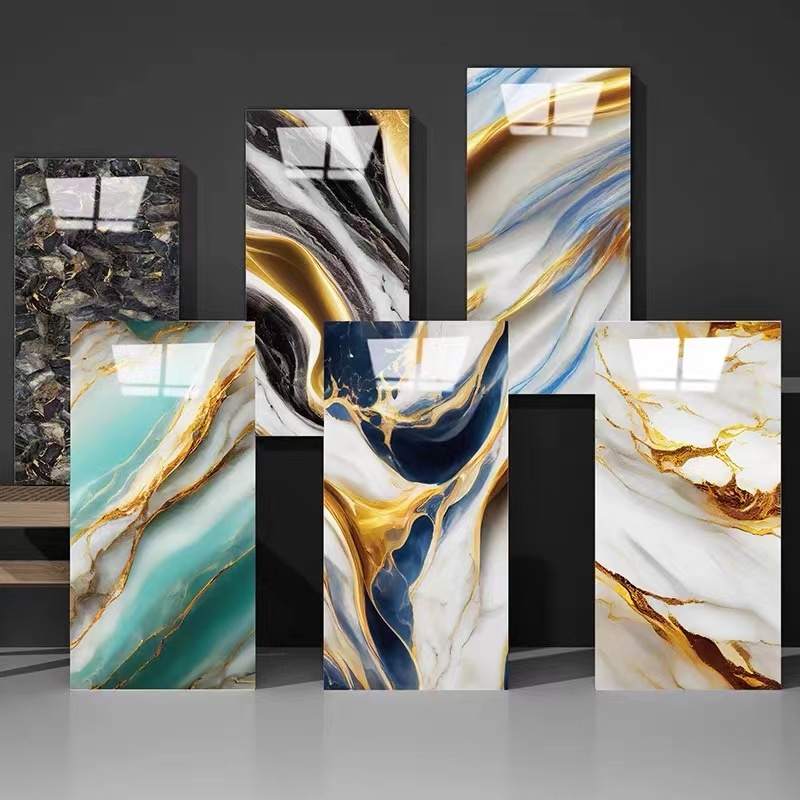 3D Marble Stickers 60*30cm waterproof wallpaper for bathroom PVC tiles ...