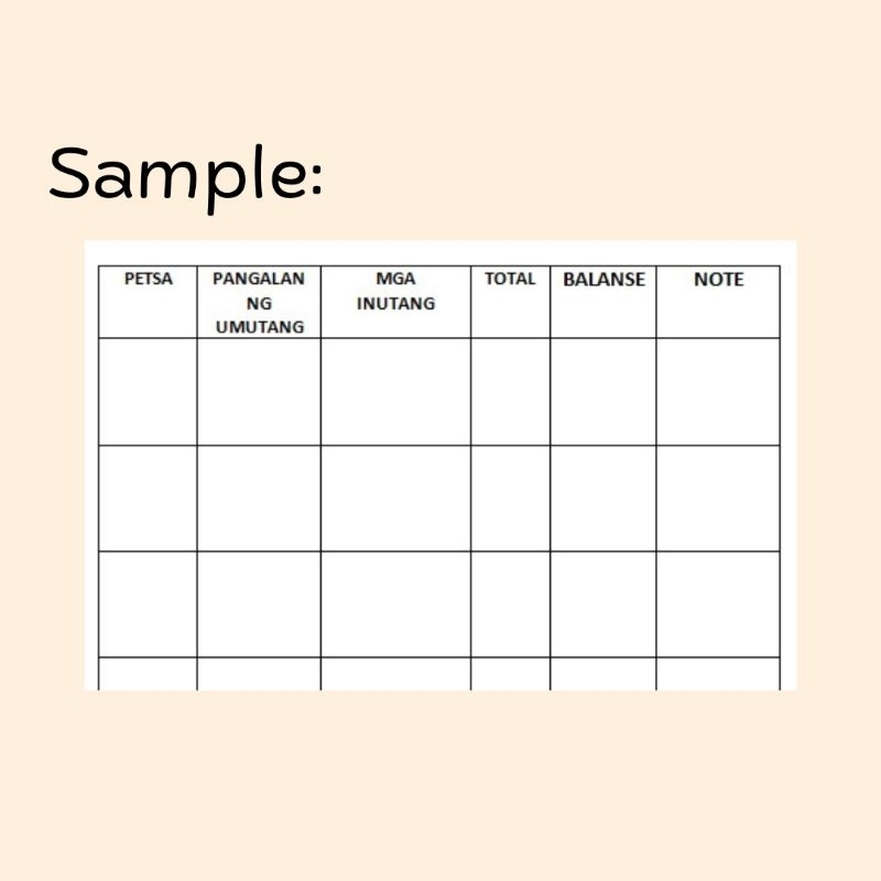 Listahan ng Utang Sari-sari Store Booklet Notebook A5 20pages | Shopee ...
