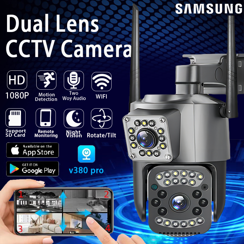 V380 Pro CCTV Camera Dual Lens Wi-Fi Wireless Outdoor Ip Security 4K ...