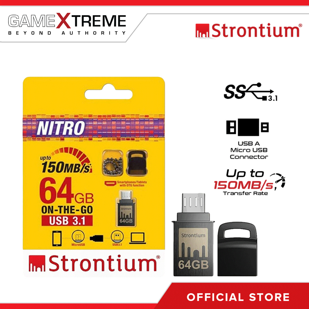 Strontium Nitro OTG 3.0/3.1 USB Dual Drive SR64GBBOTG2Y 64GB | Shopee ...