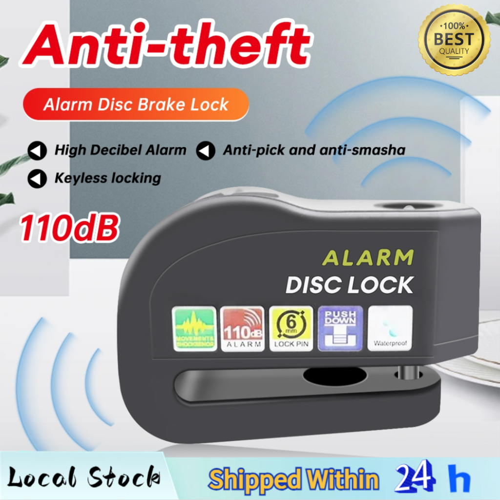 SOARFLY Motorcycle Alarm Lock Motorbike Anti-theft Lock Wheel Disc Brake  Security Safety Siren Lock