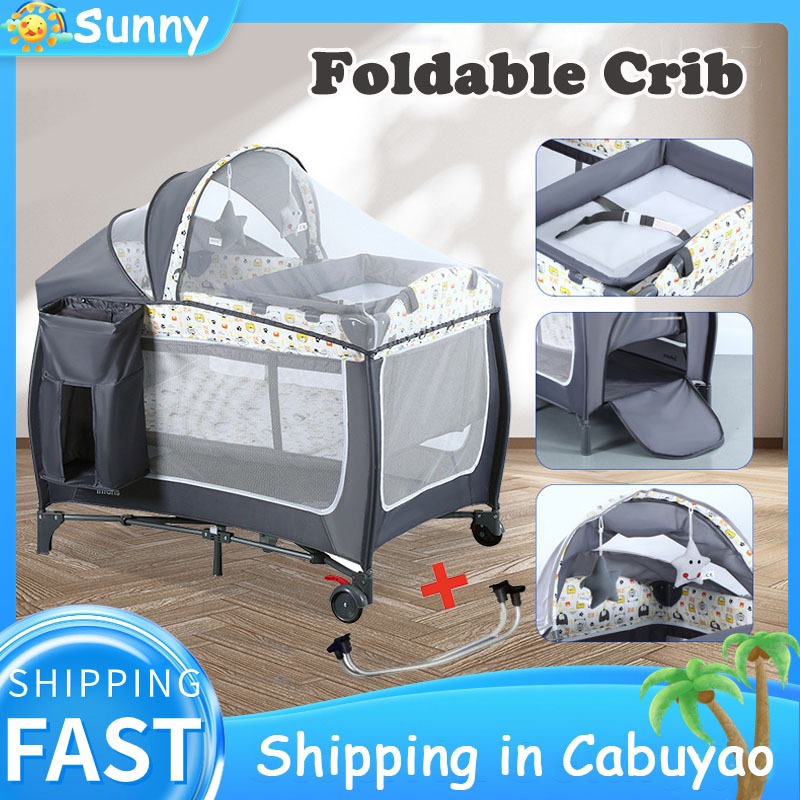Rocking Baby Crib Portable Crib For Baby Foldable Baby Bed with Diaper ...