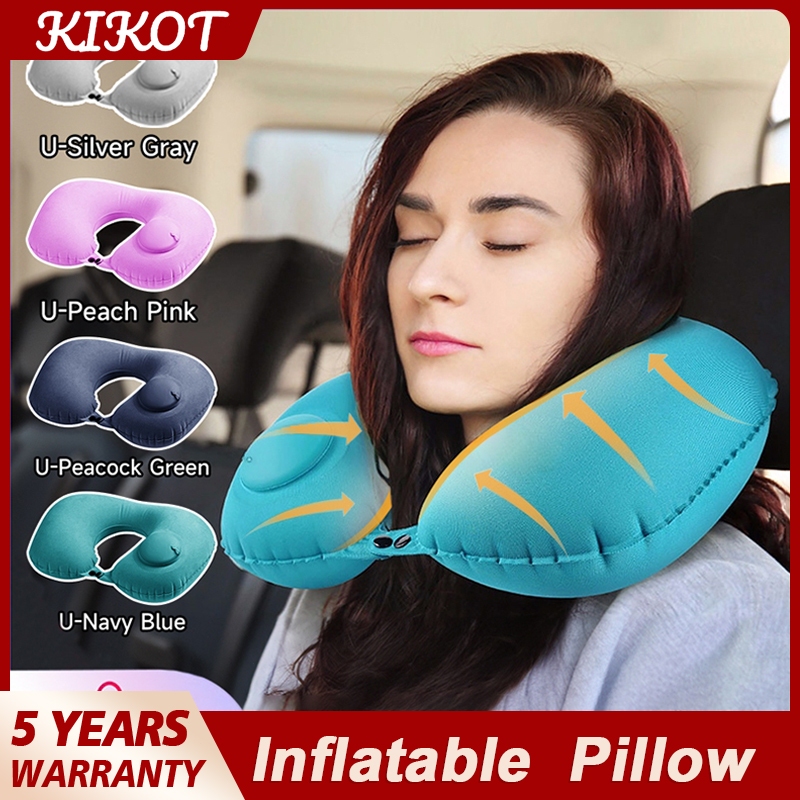 KIKOT Inflatable Neck Travel Pillow Press Type Inflatable Air Pillow ...