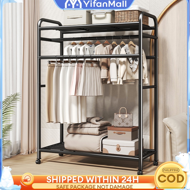 Hanger For Clothes Bedroom Clothes Hanger Double Layer Storage Net ...