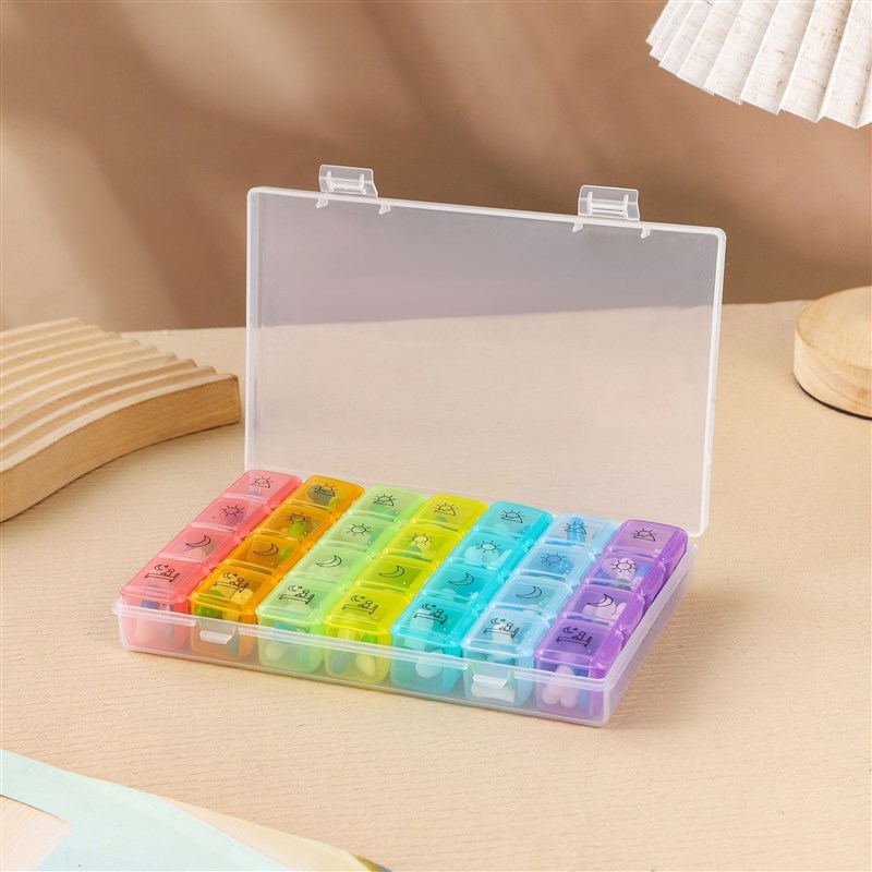Pill Box Daily AM PM 7 Days 1 Week Tablet Holder Medicine Storage ...