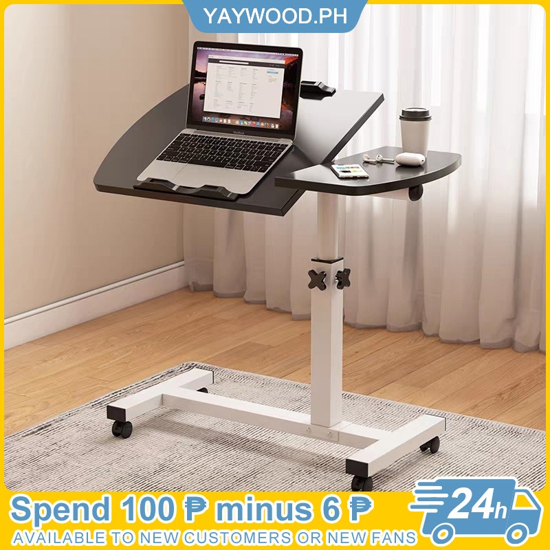 Adjustable Laptop Table Foldable Computer Table Desk Mobile Rotating ...