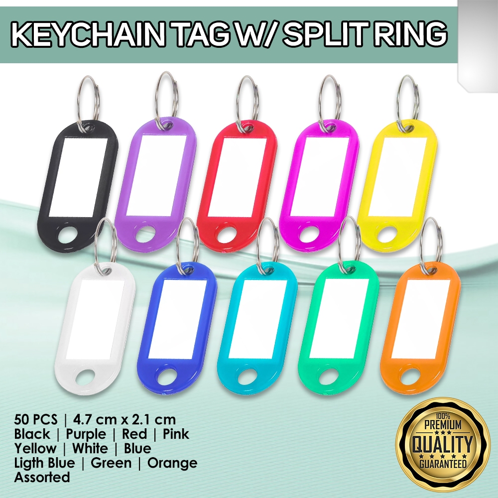 KEYCHAIN TAG w/ SPLIT RING ( 50 PCS ) | Shopee Philippines