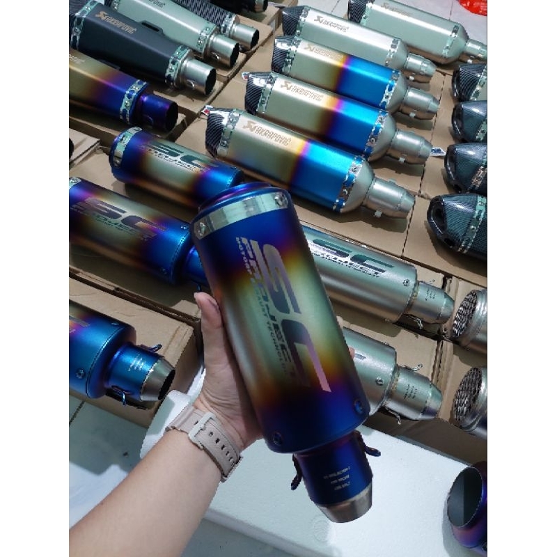 SC Project Exhaust Pipe Universal + Clamp + Spring + Bolts | Shopee ...