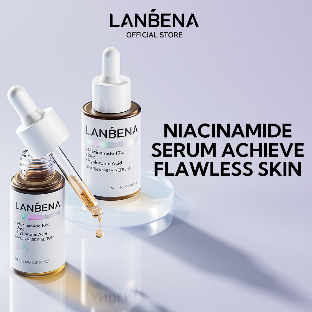 LANBENA Brightening Serum 10% Niacinamide Whitening Facial Serum Anti ...