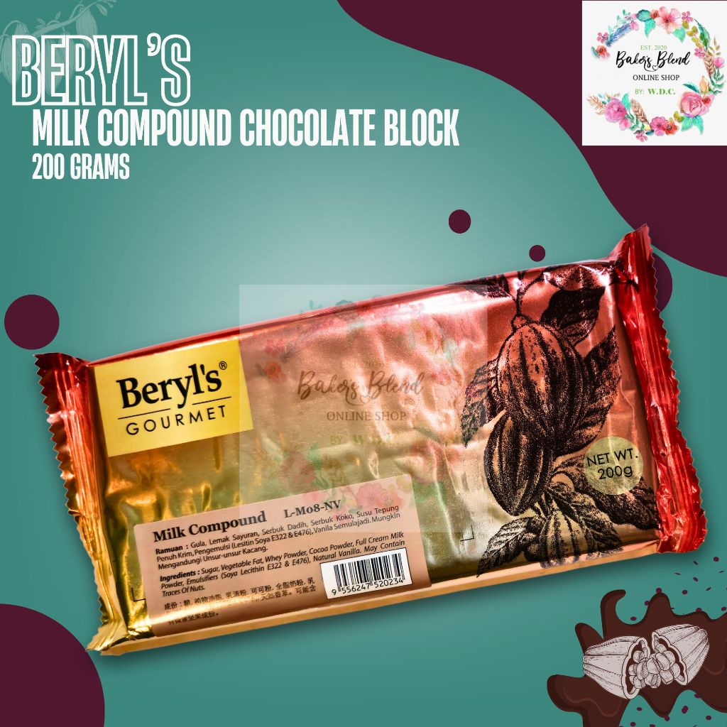 Beryl's Chocolate Compound Block (200g) | Shopee Philippines