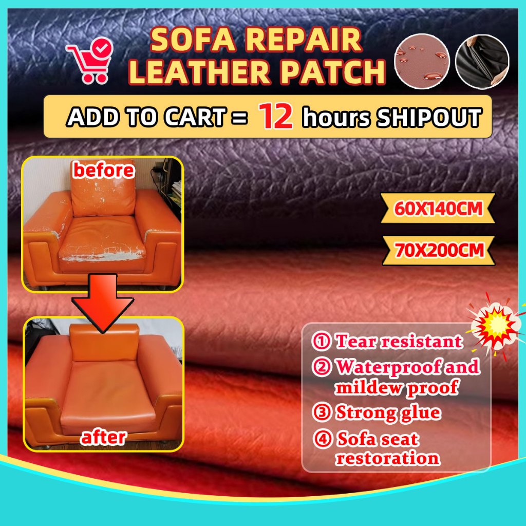 Self-adhesive leather patch faux leather fabric refurbished chair sofa ...